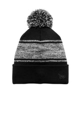 New Era® Knit Chilled Pom Beanie - Black/ Graphite - OSFA